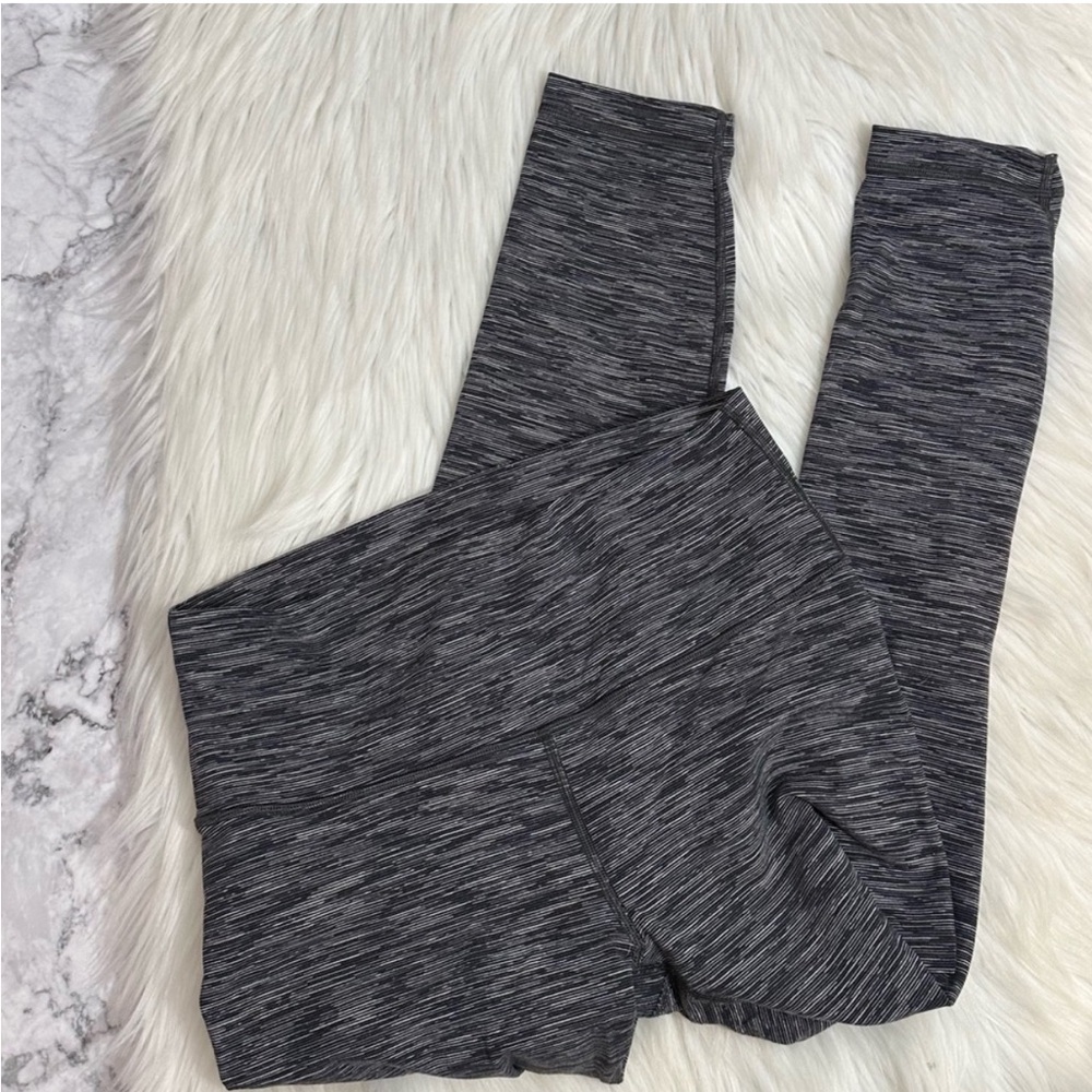 Lululemon High Rise Wunder Train Leggings, size 10 - black and gray